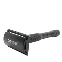 Yaqi matowy kolor czarny mosiężny uchwyt podwójna krawędź pojedyncze ostrze męska maszynka do golenia 1